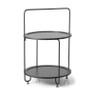 Bijzettafeltje/etagère XL- zwart - ⌀47x69 cm