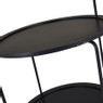 Bijzettafeltje/etagère XL- zwart - ⌀47x69 cm