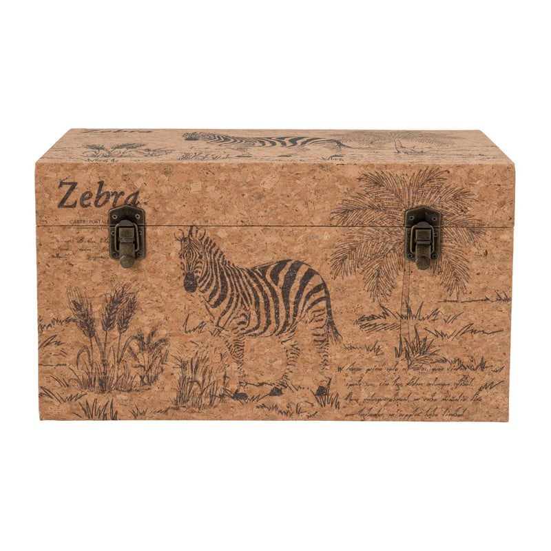 Opbergkist Africa - hout - 45x26x25 cm