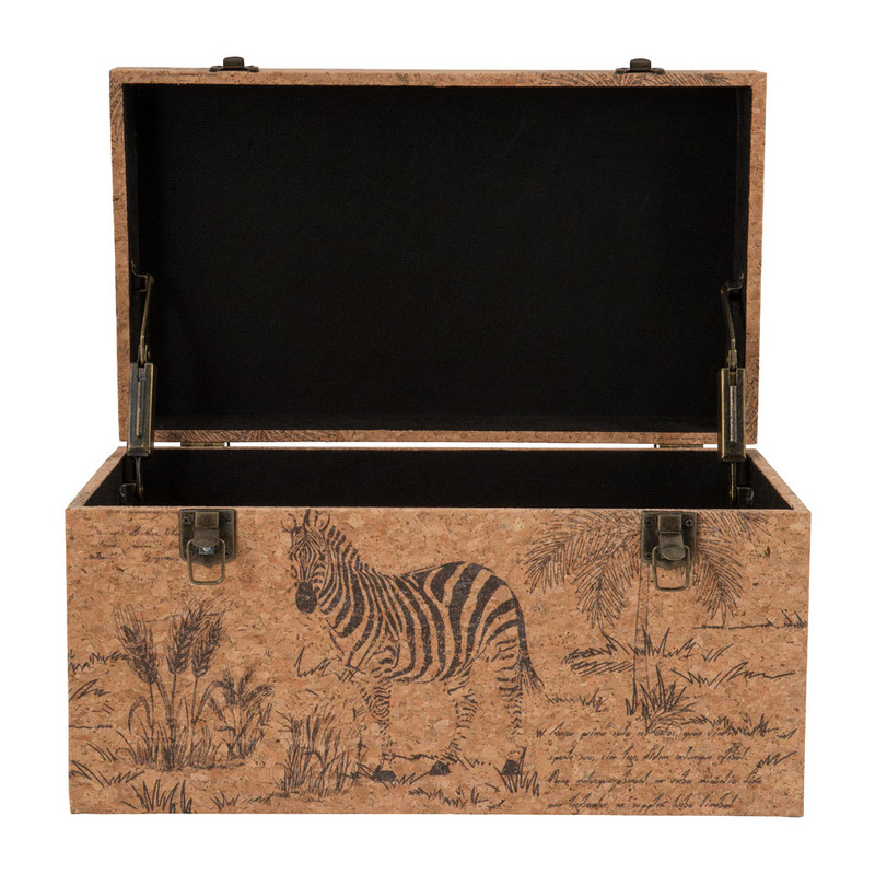 Opbergkist Africa - hout - 45x26x25 cm