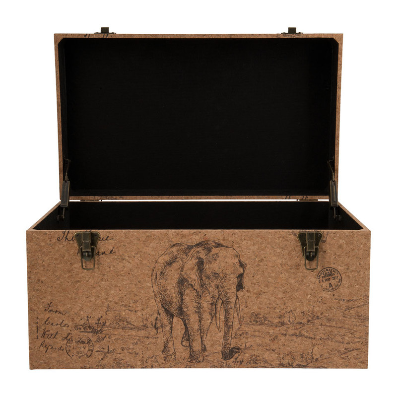 Opbergkist Africa - 65 x 38 x 35 cm  - hout