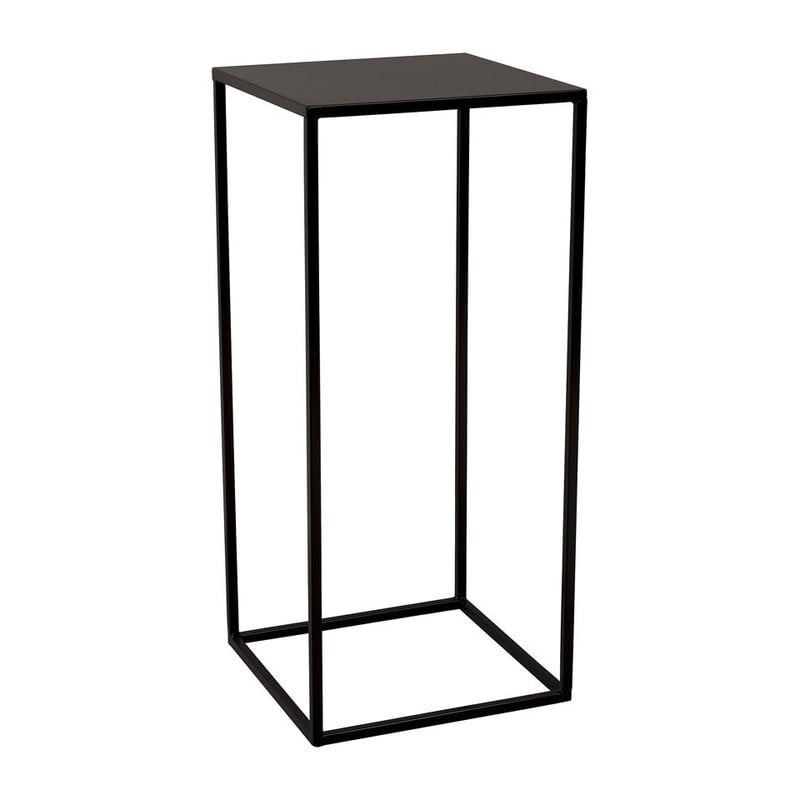 Bijzettafeltje hoog - 27x27x60 cm - zwart