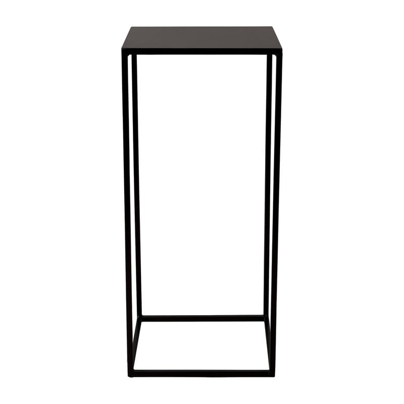 Bijzettafeltje hoog - 27x27x60 cm - zwart