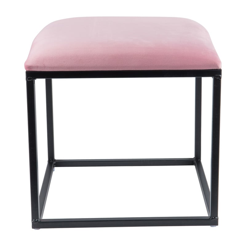 Krukje velvet - roze - 37x37x38 cm