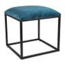 Krukje velvet - blauw - 37x37x38 cm