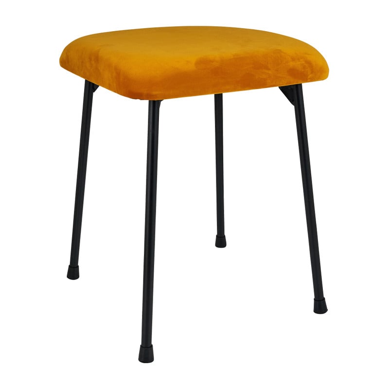 Krukje velvet kussen - geel  - 35x35x45 cm