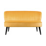 Bankje velvet - geel - 132x66x74 cm