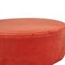 Krukje velvet met houten poten  - rood - 35x35 cm