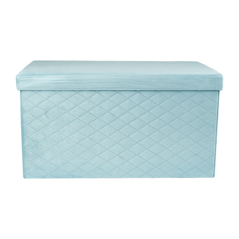 Opbergpoef opvouwbaar - blauw - 70x38x38 cm 