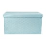 Opbergpoef opvouwbaar - blauw - 70x38x38 cm 
