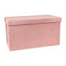 Opbergpoef opvouwbaar - oud roze - 70x38x38 cm 