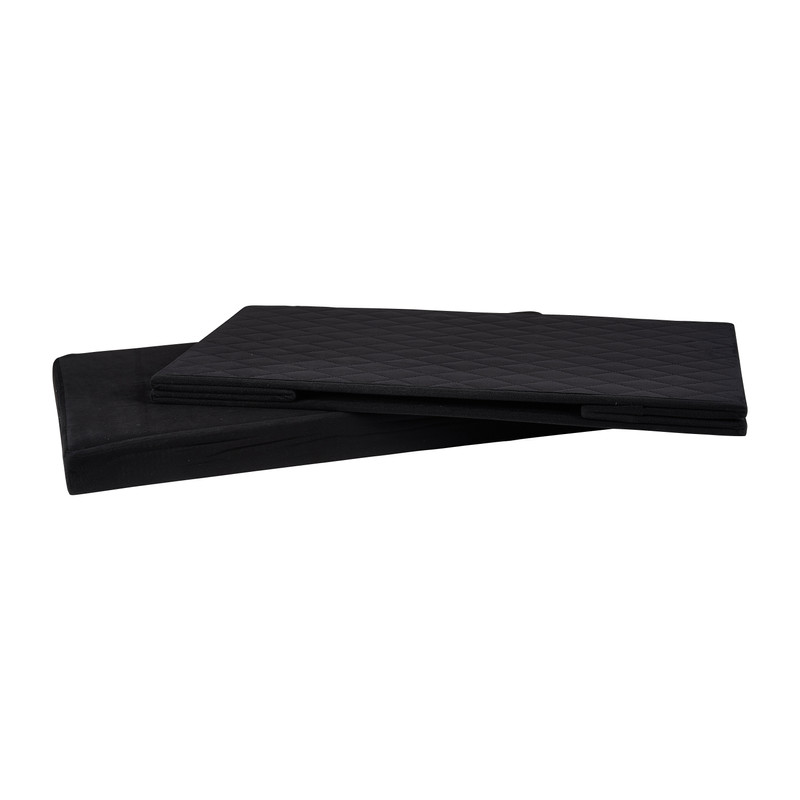 Opbergpoef opvouwbaar - zwart - 70x38x38 cm 