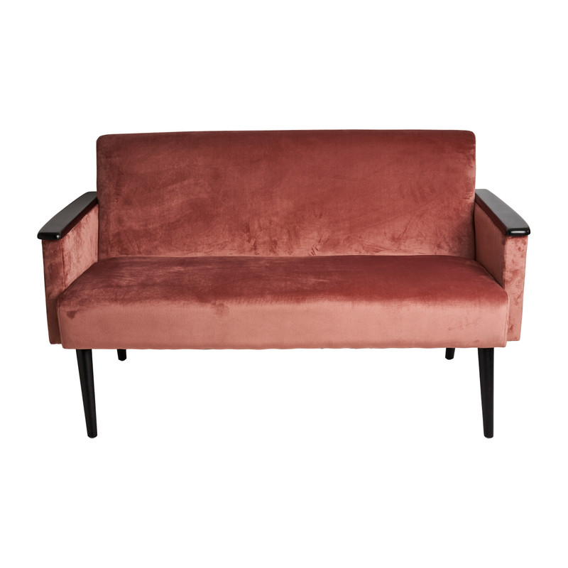 2-zits bankje Elisa - roze - 137x76x79 cm