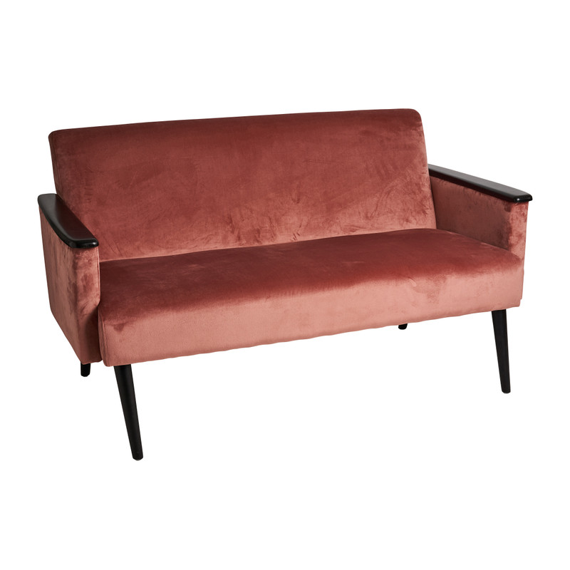 2-zits bankje Elisa - roze - 137x76x79 cm