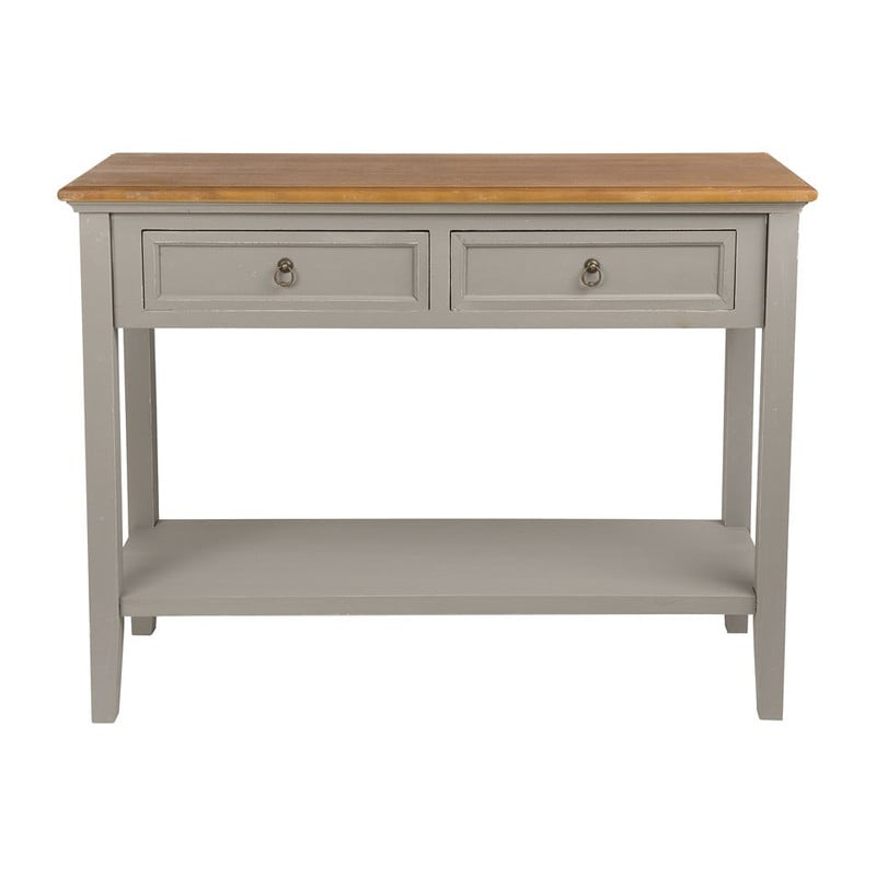 Sidetable met 2 laden - grijs 