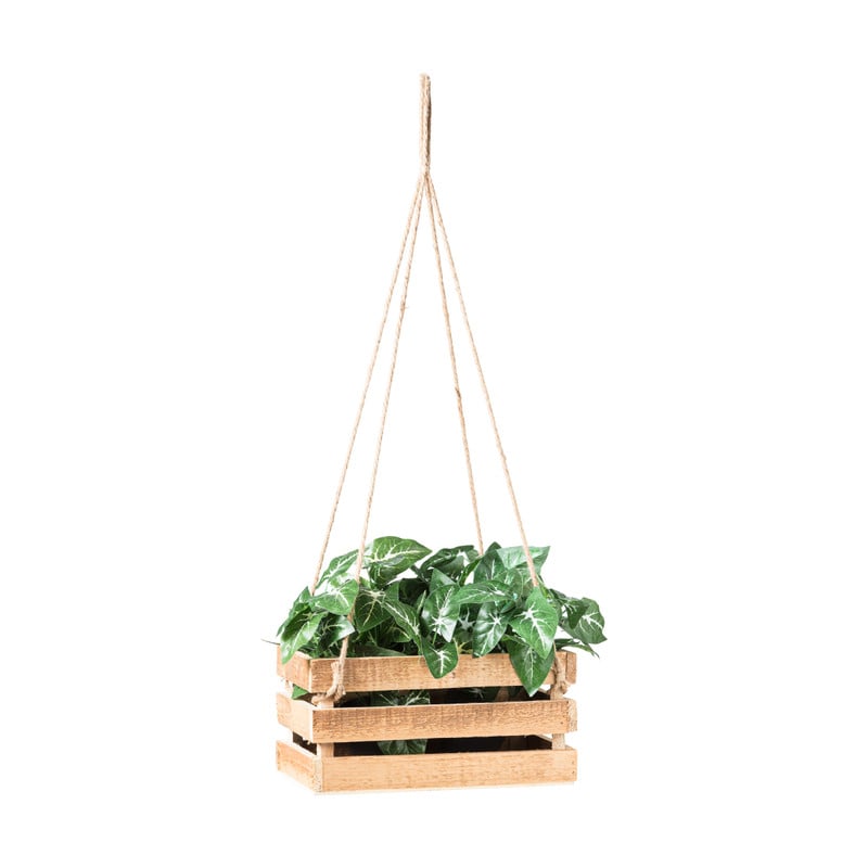 Houten krat hanger - 30x16x15 cm