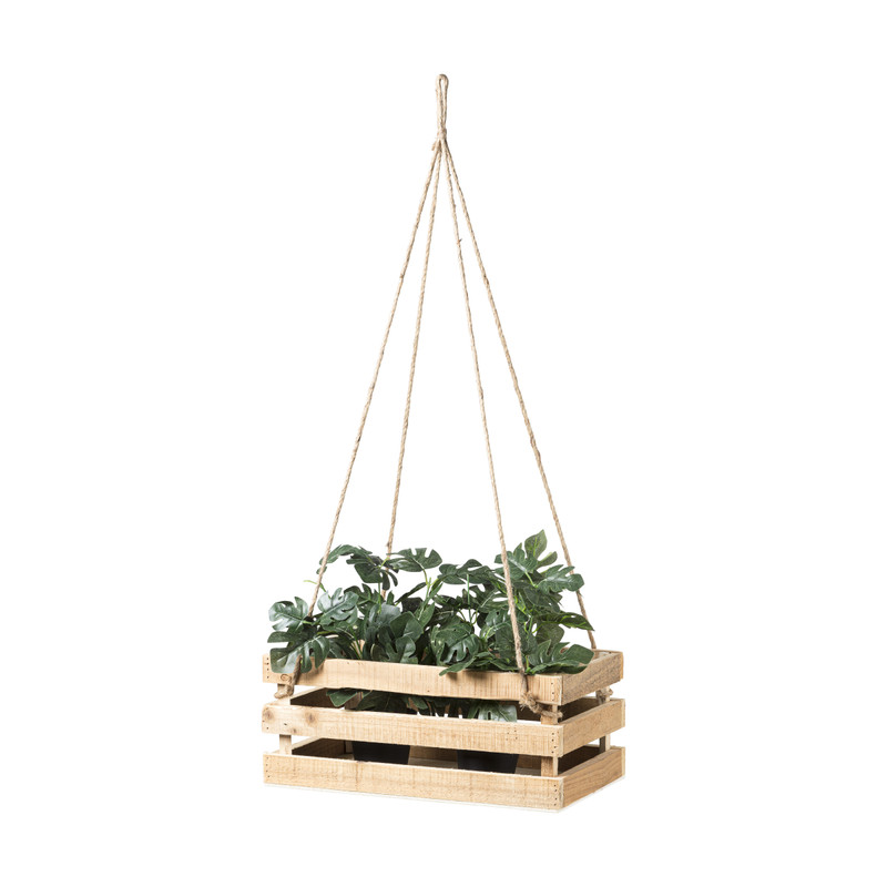 Houten krat hanger - 38x21x15 cm