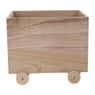 Speelgoedkist op houten wielen - 38x30x27 cm