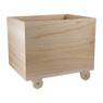 Speelgoedkist op houten wielen - 45x35x33 cm