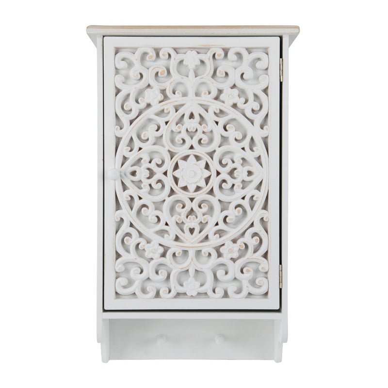 Halkastje FEZ - vintage look - 30x50x13,5 cm - wit