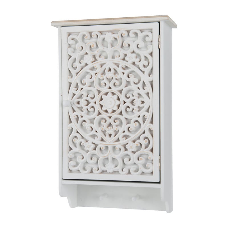 Halkastje FEZ - vintage look - 30x50x13,5 cm - wit