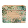 Krat met bladdecor groot - MDF - 30x22x22 cm
