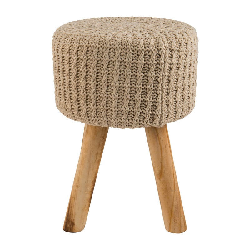 Krukje gehaakt - 30x42 cm - beige