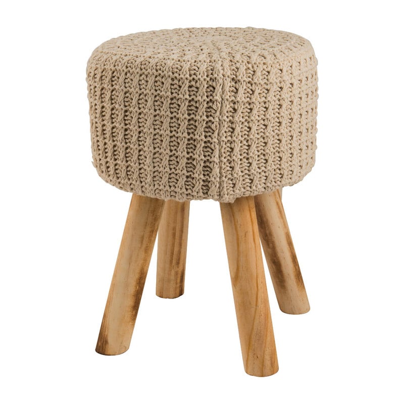 Krukje gehaakt - 30x42 cm - beige