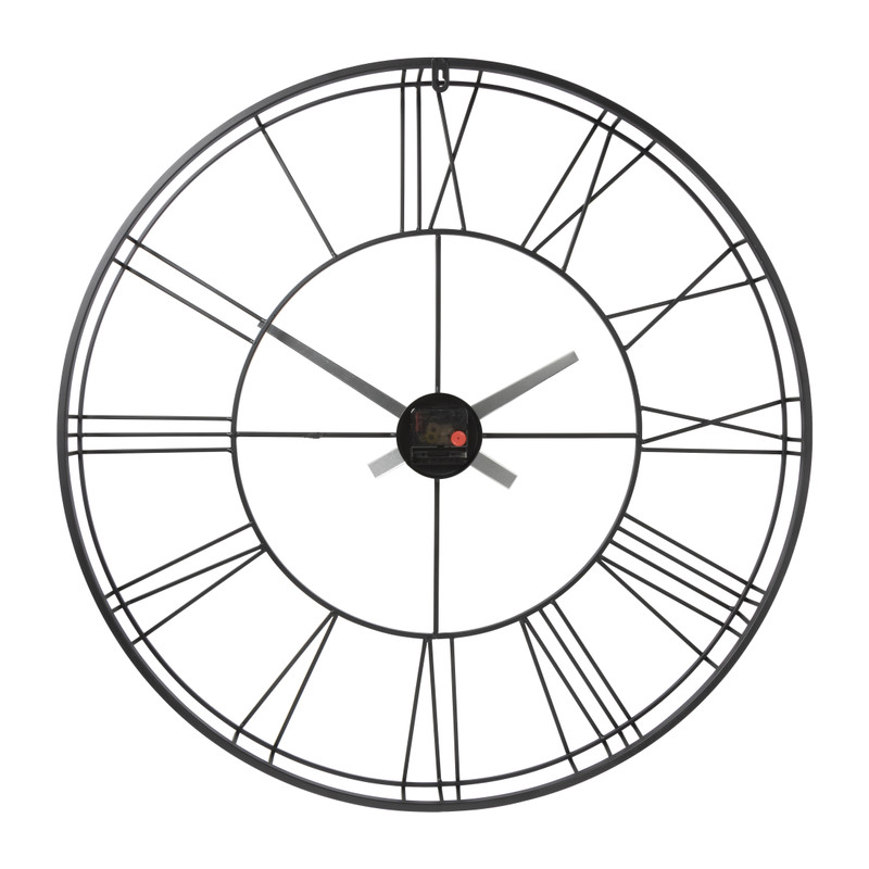 Klok Boston - zwart metaal - ø70 cm
