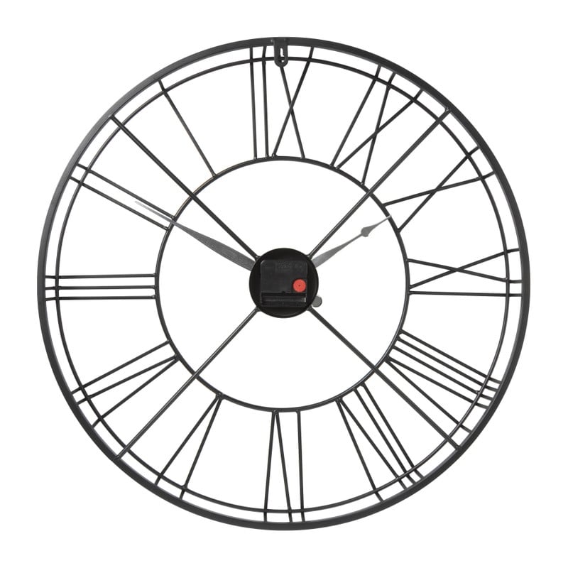 Klok Boston zwart - ø57 cm
