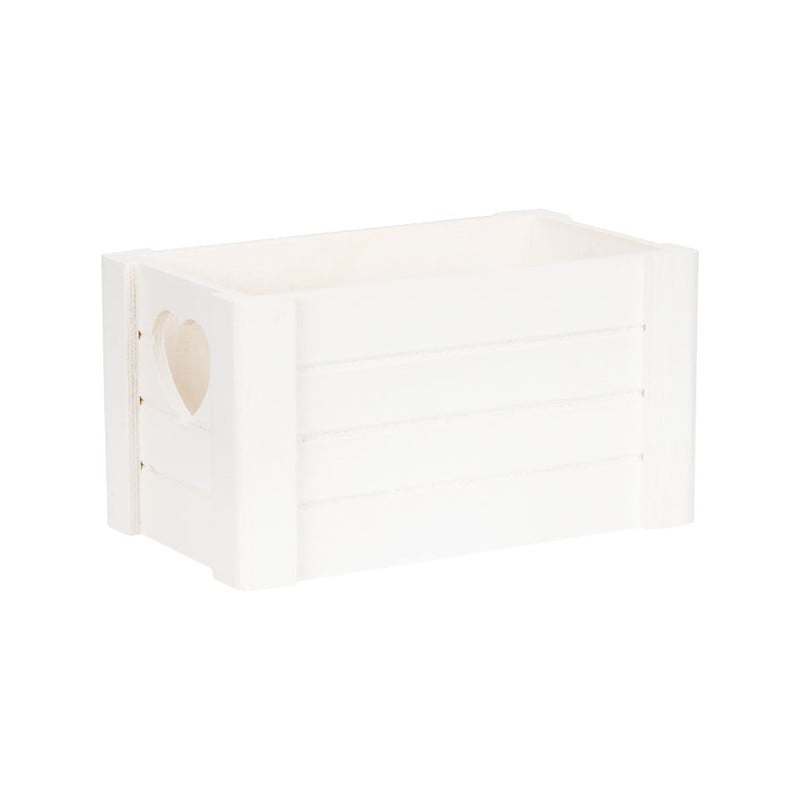 Opbergkistje met hartjes - 26x15x14 cm
