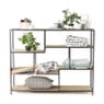 Vakkenkast Owen - metaal/MDF - 120x32x95 cm