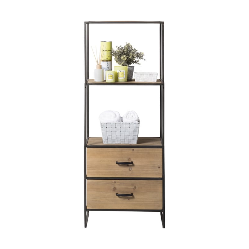 Boekenkast met 2 laden - 50x42x128 cm