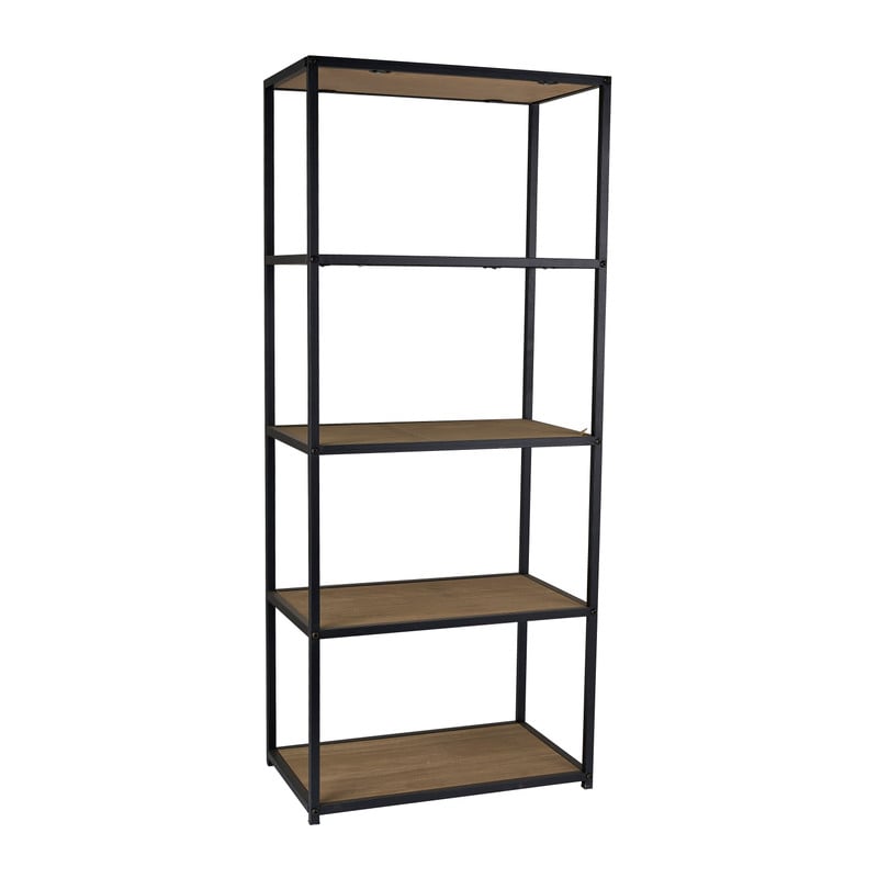Wandkastje met 5 planken - MDF/metaal - 42x25x100 cm