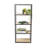 Wandkastje met 5 planken - MDF/metaal - 42x25x100 cm