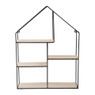 Wandkastje huis - 40x12x53 cm - zwart