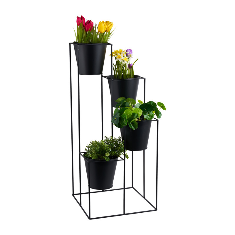 Bloempot trapjes - 4 treden - 30x30x70 cm 