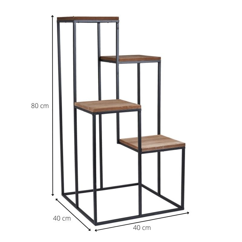 Plantentafel Isa - 4 etages - 40x40x80 cm