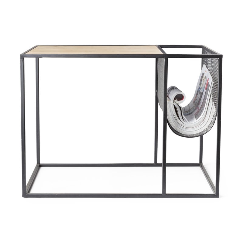 Bijzettafeltje met tijdschriftenhouder - 55x40x40 cm
