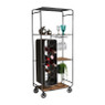 Wijnrek trolley - 60x33x141 cm 