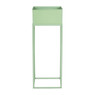 Bloembak metaal op standaard - groen - 25x25x68 cm