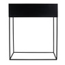Bloembak metaal - zwart - 50x20x65 cm
