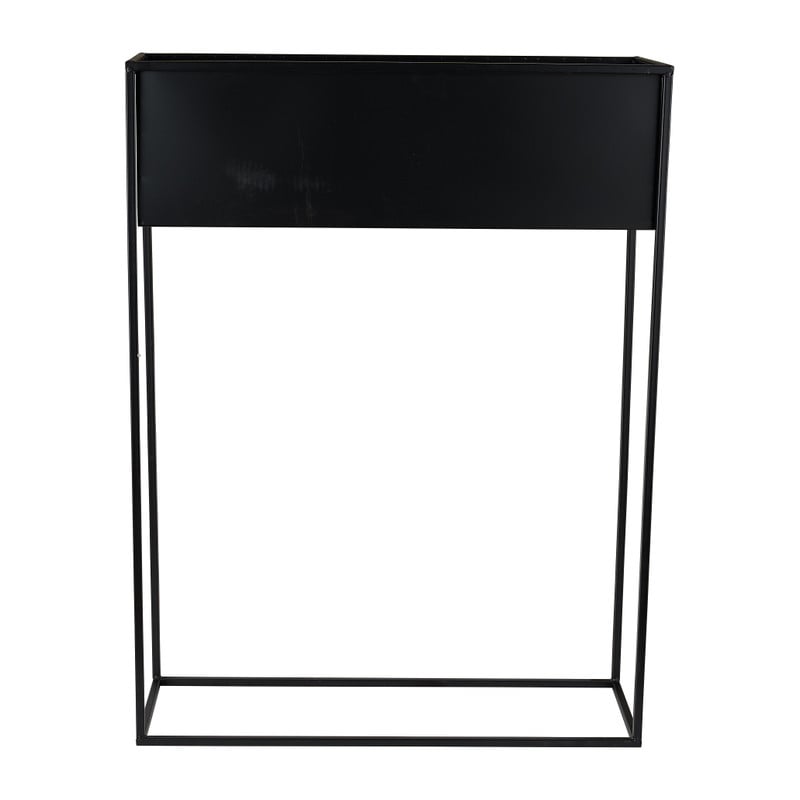 Bloempot op voetjes - zwart - 60 x 20 x 80 cm 
