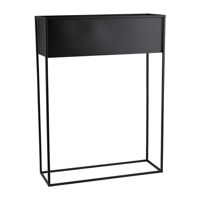 Bloempot op voetjes - zwart - 60 x 20 x 80 cm 