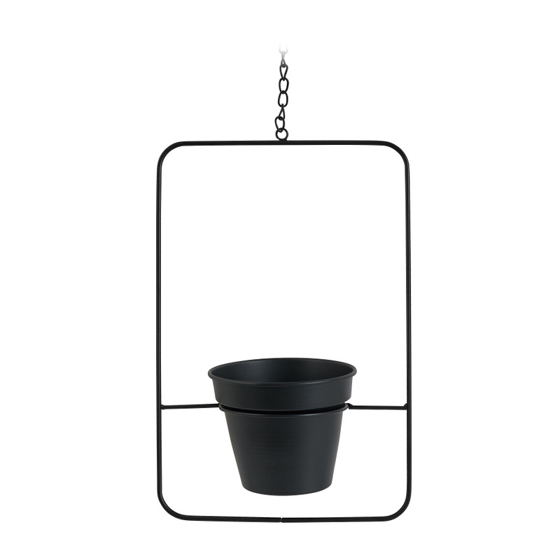 Hanger bloempot in vierkant frame - 23x14x36 cm 