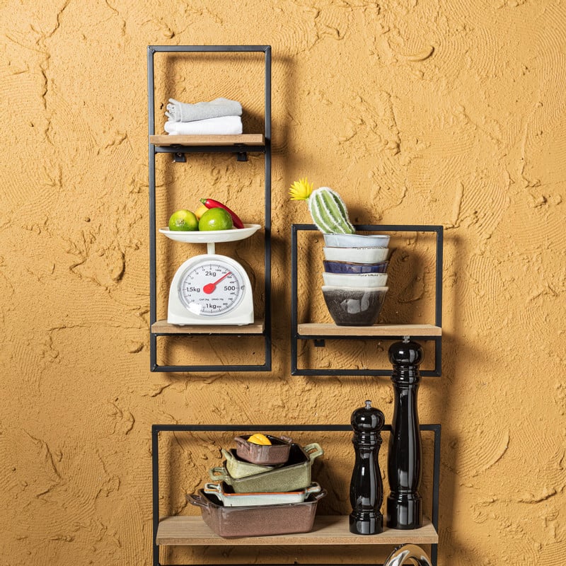 Wandrek met plankjes - 20x15x53 cm