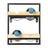 Wand wijnrek - voor 4 flessen - 25x26x32 cm