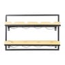 Wandrek wijnrek - voor 8 flessen - 48x26x32 cm 