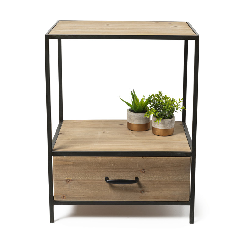 Ladekastje Victor - metaal/MDF - 46x37x60 cm