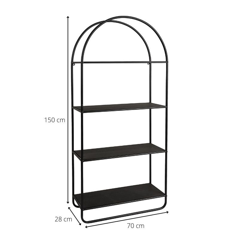 Vakkenkast ronde boog - 70x28x150 cm